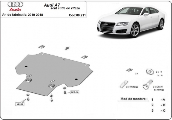 Protection de la boîte de vitesse Audi A7