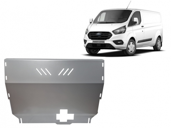 Aluminium protection sous moteur et de la boîte de vitesse Ford Transit Custom - FWD