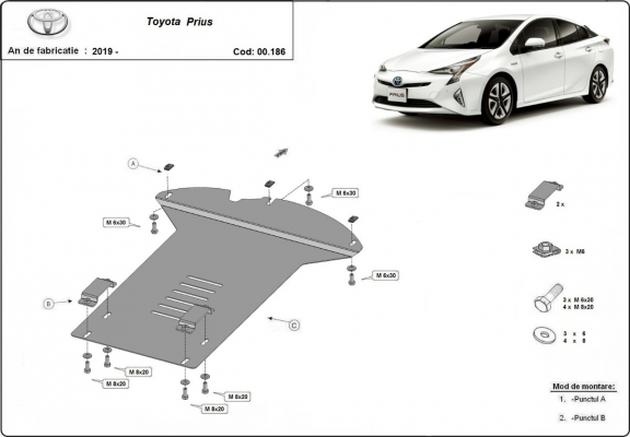 Protection convertisseur catalytique/cat lock Toyota Prius