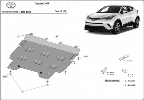 Protection sous moteur et de la boîte de vitesse Toyota C-HR