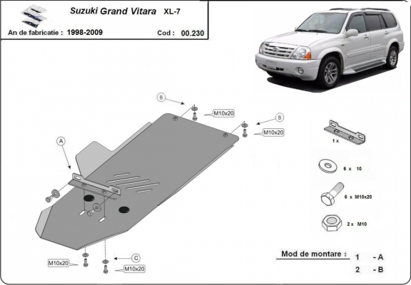 Protection de la boîte de vitesse Suzuki Grand Vitara XL-7 