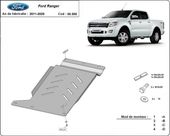 Protection de la boîte de vitesse Ford Ranger