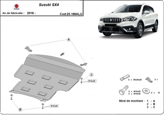 Protection sous moteur et de la boîte de vitesse Suzuki SX4