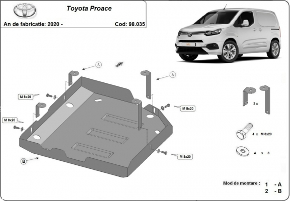 Protection réservoir AdBlue Toyota Proace
