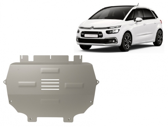 Protection sous moteur et de la boîte de vitesse Citroen Grand C4 SpaceTourer - Aluminium 