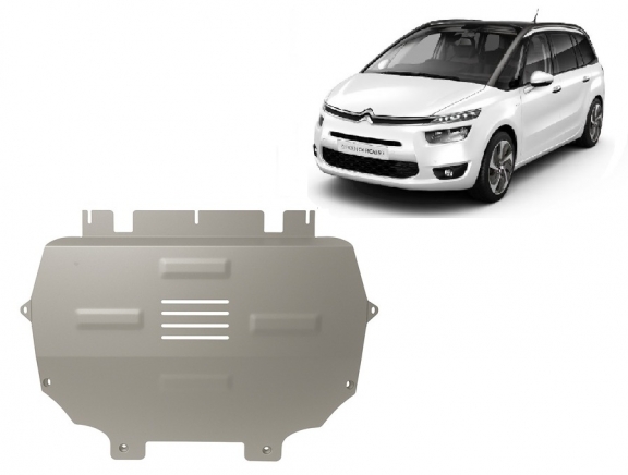 Protection sous moteur et de la boîte de vitesse Citroen Grand C4 Picasso - Aluminium 