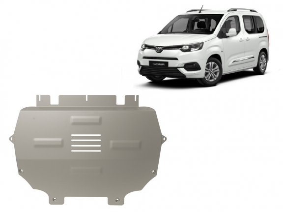 Protection sous moteur et de la boîte de vitesse Toyota Proace City Verso - Aluminium 