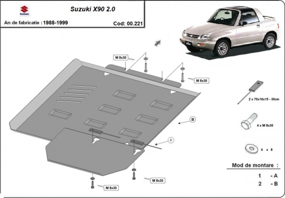 Protection de la boîte de vitesse Suzuki X90 2.0