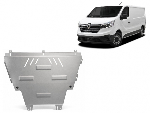 Protection sous moteur et de la boîte de vitesse Renault Trafic - Aluminium 