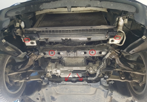 Protection sous moteur et de la radiateur Mercedes C-Class W205