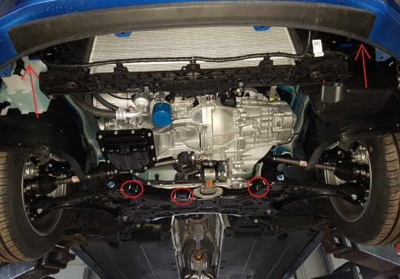 Protection sous moteur et de la boîte de vitesse  Hyundai Elantra