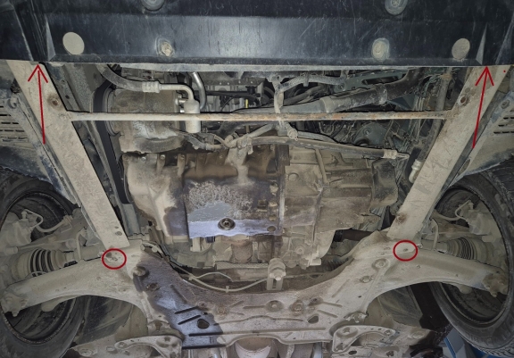 Protection sous moteur et de la boîte de vitesse Renault Laguna 2