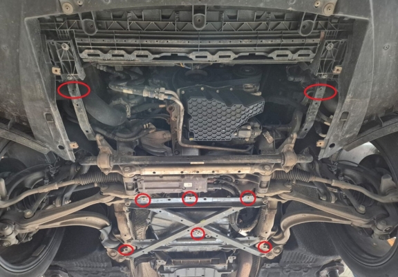 Protection sous moteur et de la radiateur Porsche Macan