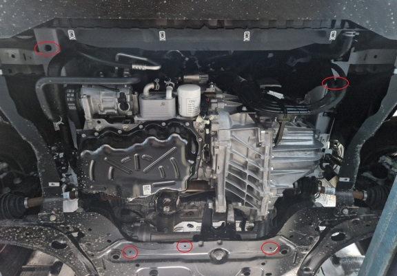 Aluminium protection sous moteur et de la boîte de vitesse Ford Transit Custom