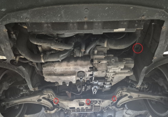 Protection sous moteur et de la boîte de vitesse Volkswagen Sharan - Webasto