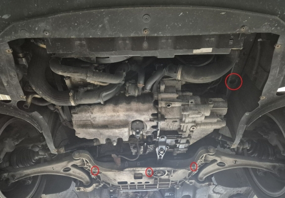 Protection sous moteur et de la boîte de vitesse Volkswagen Sharan