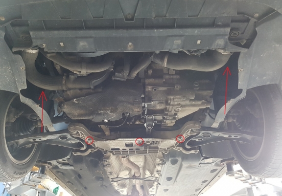 Protection sous moteur et de la boîte de vitesse VW Passat B7