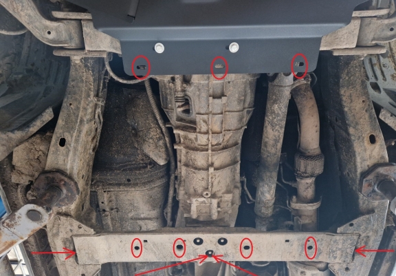 Protection de la boîte de vitesse  Nissan Navara D40