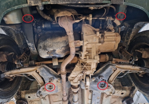 Protection sous moteur et de la boîte de vitesse Fiat Panda 4x4