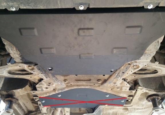 Protection sous moteur et de la boîte de vitesse Mercedes Vito W447 4x2, 1.6 D