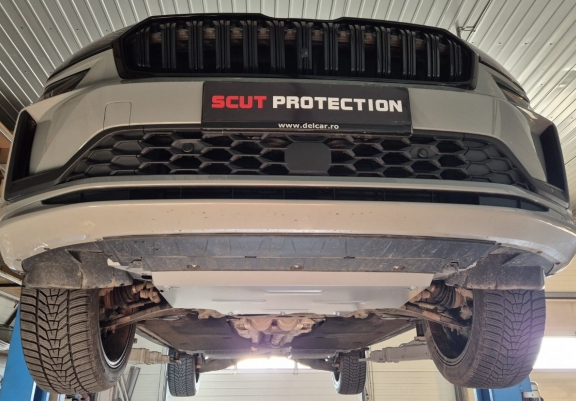 Aluminium protection sous moteur et de la boîte de vitesse Skoda Kodiaq